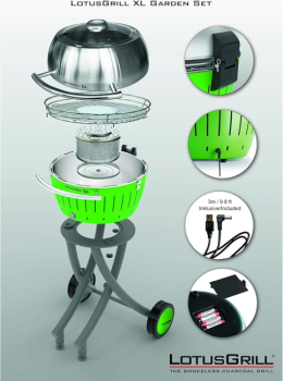 Preview: LotusGrill XL Garten Set - Feuerrot